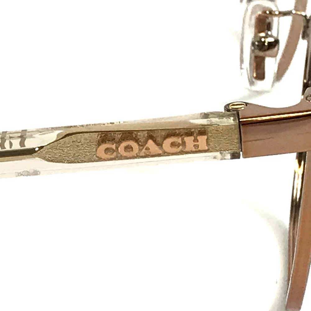 Coach Eyeglasses Frames HC7147 CH556 93315M Shiny Rose Gold Wire Rim 56-20-140
